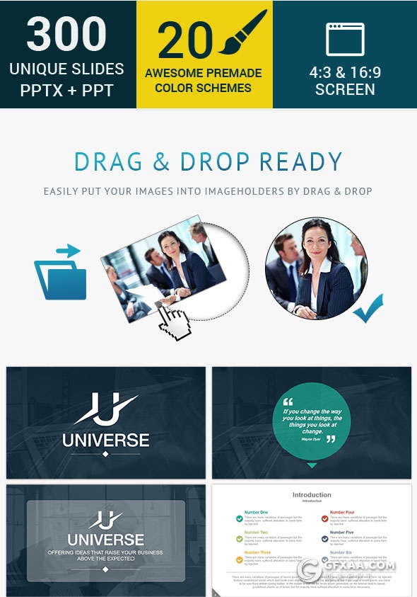 300页高逼格国外PPT模板20种主题配色 - 顶尖PPT