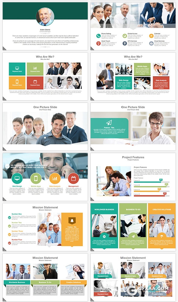 300页高逼格国外PPT模板20种主题配色 - 顶尖PPT