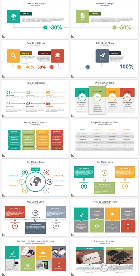 300页高逼格国外PPT模板20种主题配色 - 顶尖PPT