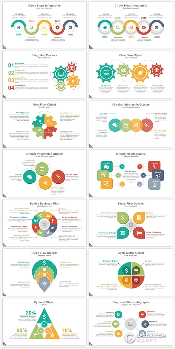 300页高逼格国外PPT模板20种主题配色 - 顶尖PPT