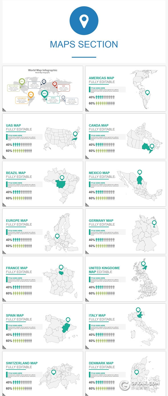 300页高逼格国外PPT模板20种主题配色 - 顶尖PPT