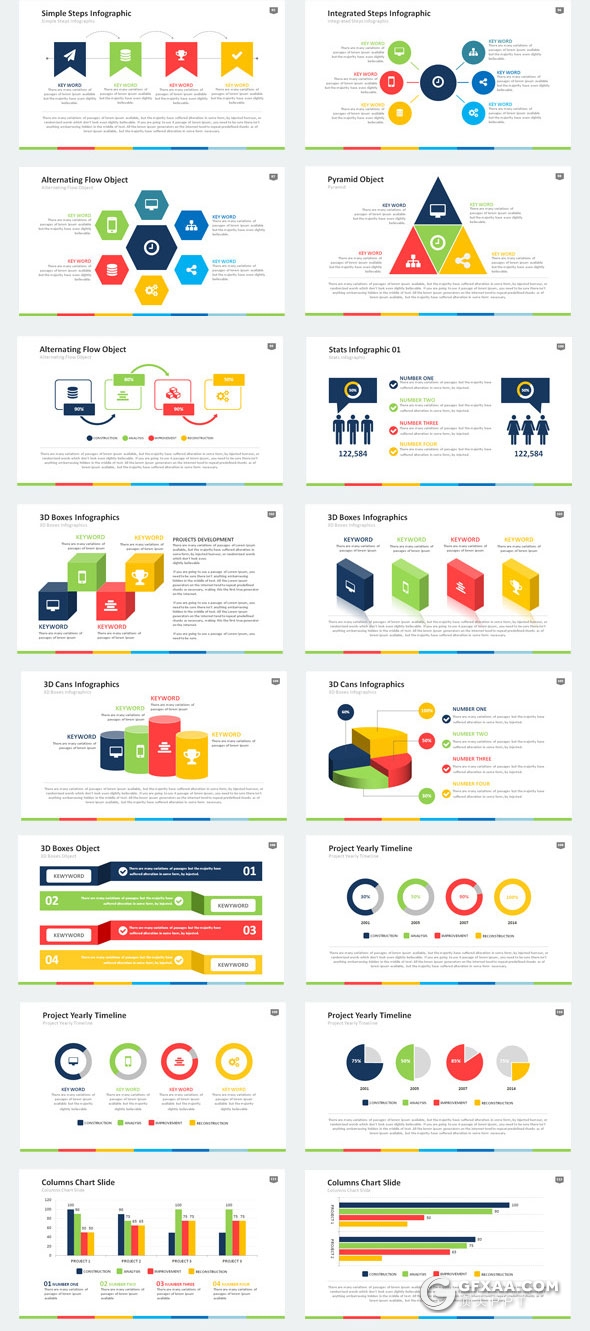 150页欧美商务风格PPT模板18种主题配色 - 顶尖PPT