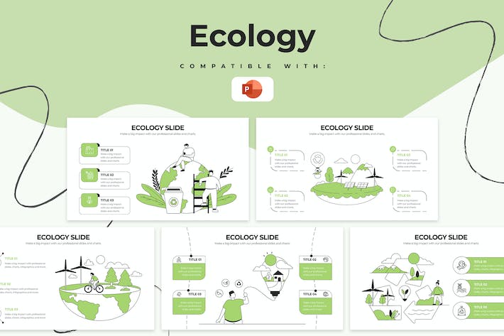 教育生态环境保护信息图形PPT模板 - 顶尖PPT