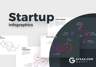 70页神作线性图形图表炫彩配色keynote模板 - 顶尖PPT