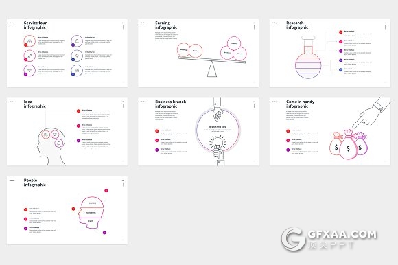 70页神作线性图形图表炫彩配色keynote模板 - 顶尖PPT