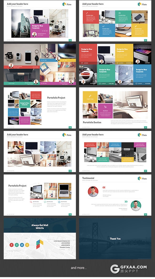 150页商务风格公司架构人员介绍keynote模板 - 顶尖PPT