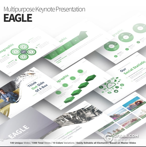 100页精致图形设计 高逼格商务keynote模板 - 顶尖PPT