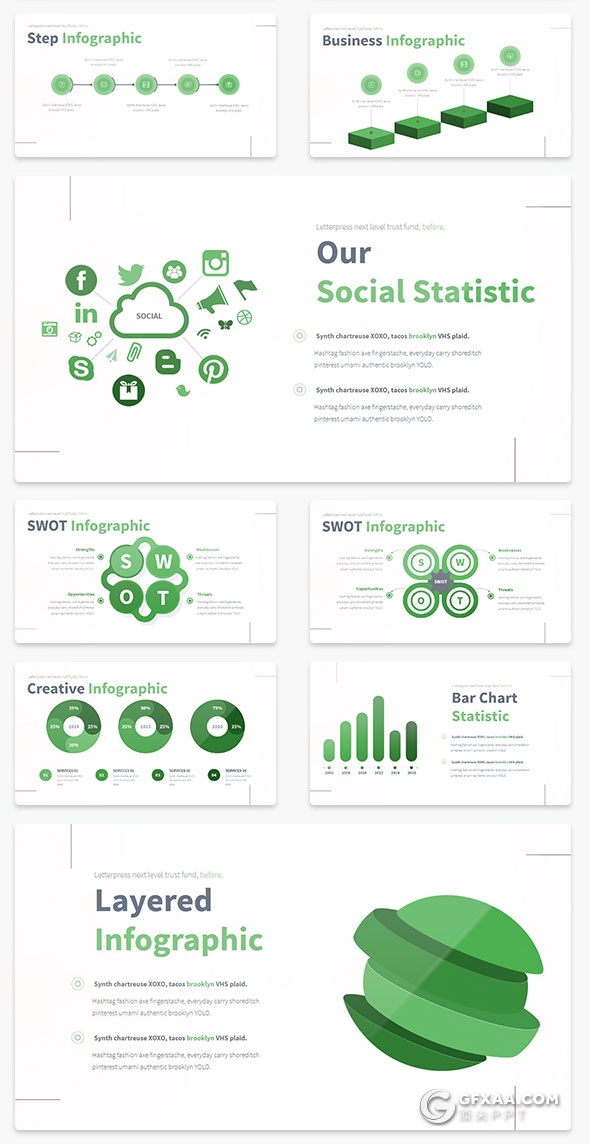 100页精致图形设计 高逼格商务keynote模板 - 顶尖PPT