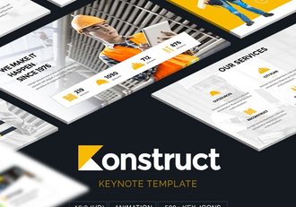 64页施工建筑行业PPT模板 - 顶尖PPT