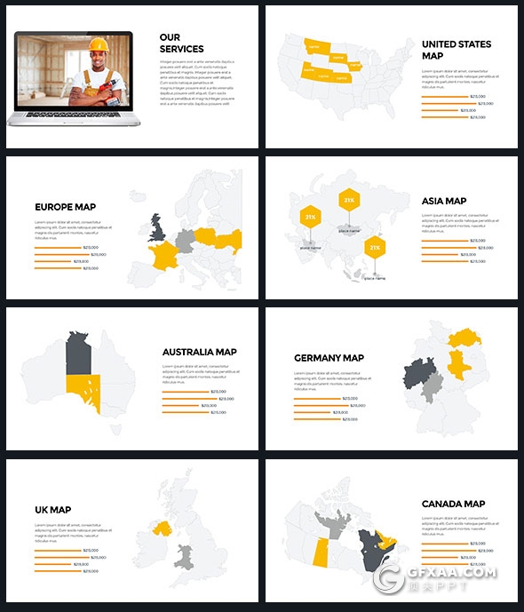 64页施工建筑行业PPT模板 - 顶尖PPT