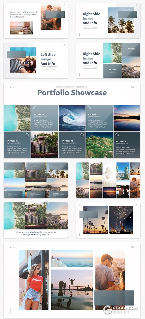 100页10种配色精致图形设计商务通用keynote模板 - 顶尖PPT