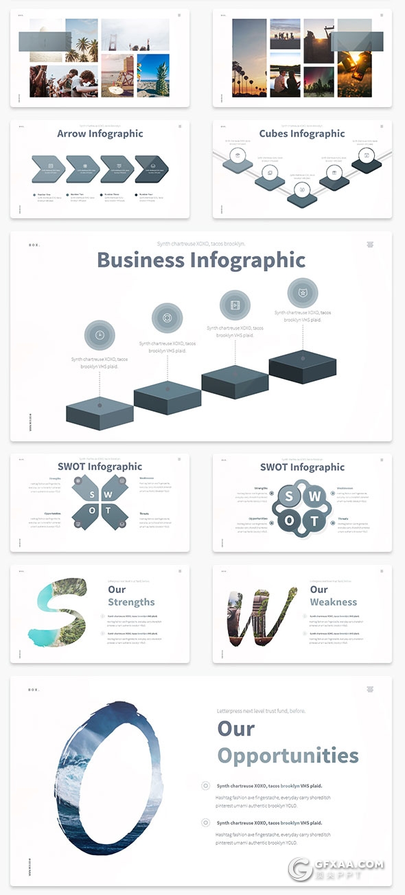 100页10种配色精致图形设计商务通用keynote模板 - 顶尖PPT