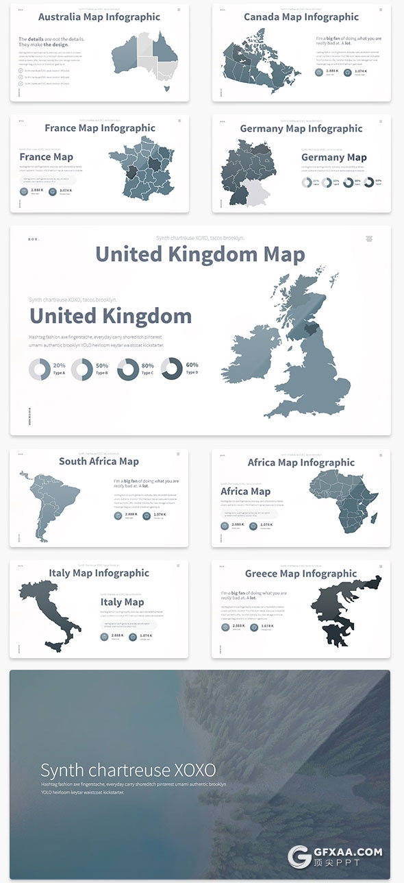 100页10种配色精致图形设计商务通用keynote模板 - 顶尖PPT