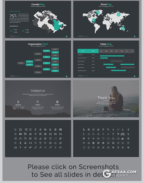 100页国外商务风格PPT模板27种配色主题 - 顶尖PPT