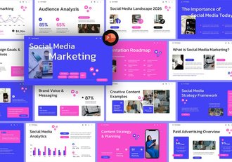 社交媒体营销推广策略方案PPT模板 - 顶尖PPT