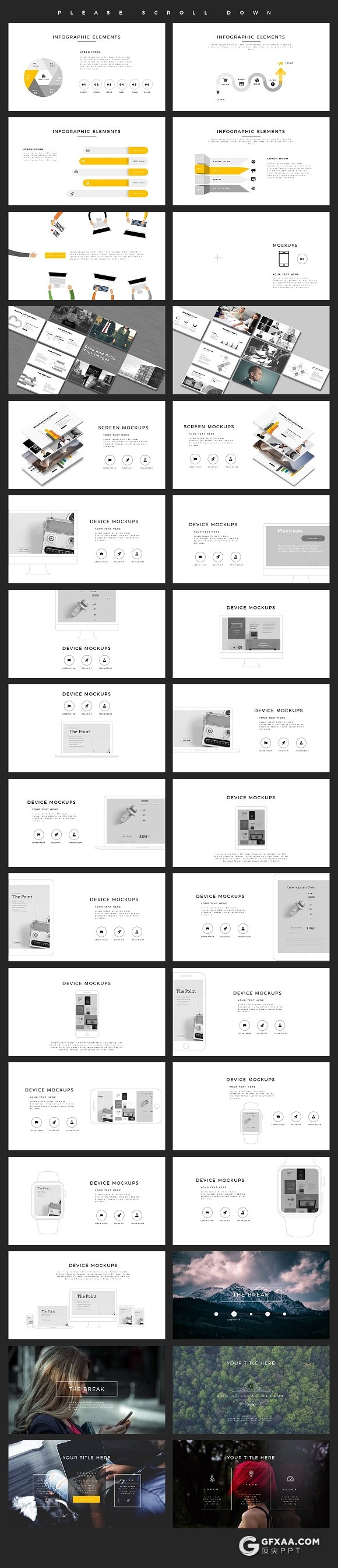 160页简约大气文艺风格PPT模板11种主题配色 - 顶尖PPT