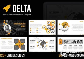 124页创意图形设计 数据统计分析PPT模板 30种主题配色 - 顶尖PPT