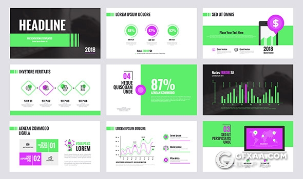 90页卡通风格商务演示文稿AI/EPS/PDF三种格式 - 顶尖PPT