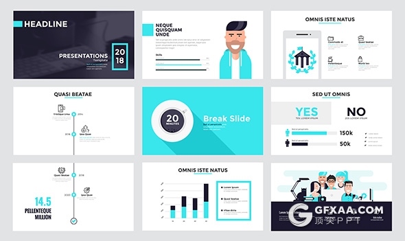 90页卡通风格商务演示文稿AI/EPS/PDF三种格式 - 顶尖PPT