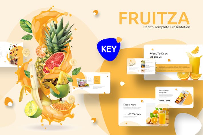 新鲜蔬菜水果keynote模板 - 顶尖PPT