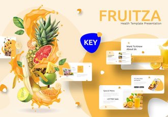 新鲜蔬菜水果keynote模板 - 顶尖PPT