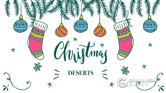 简约唯美风格圣诞节keynote模板 - 顶尖PPT