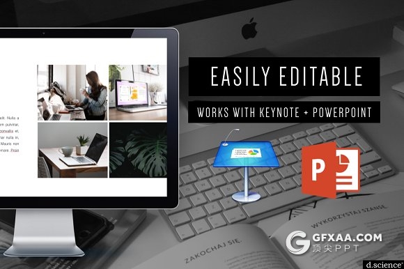 34页极简风格PPT+keynote模板 包含68张高清配图 - 顶尖PPT
