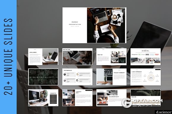 34页极简风格PPT+keynote模板 包含68张高清配图 - 顶尖PPT