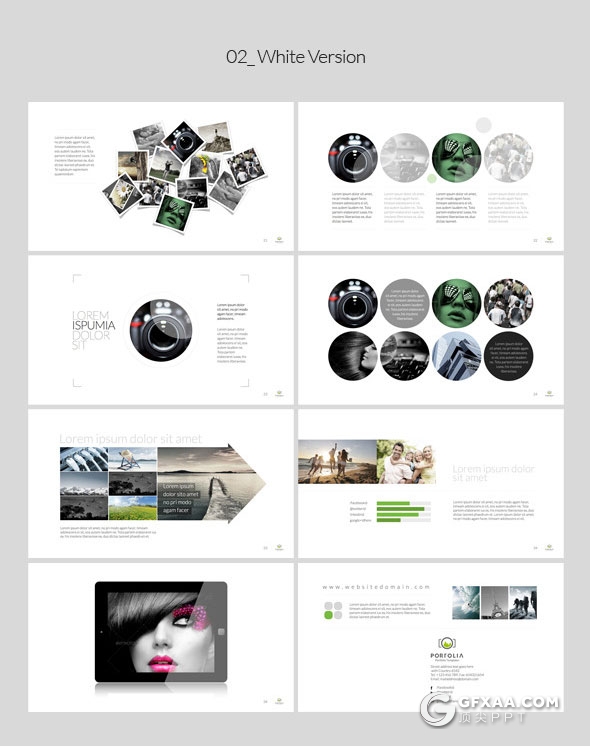 37页摄影照片展示PPT模板 2种底色 - 顶尖PPT