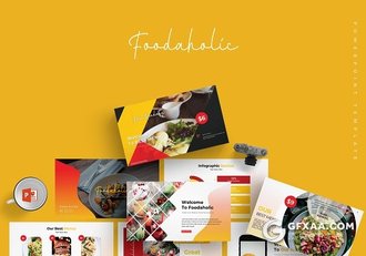 30页餐饮美食介绍keynote模板 5种主题配色 - 顶尖PPT