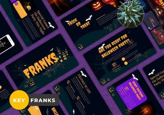 万圣节节日主题派对活动宣传Keynote模板 - 顶尖PPT