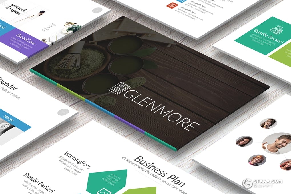 41页扁平化商务风格PPT模板 - 顶尖PPT