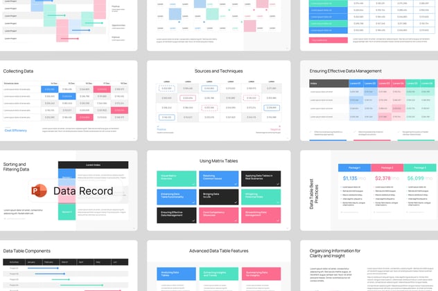 甘特图数据记录展示PPT模板 - 顶尖PPT