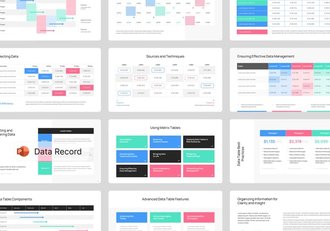 甘特图数据记录展示PPT模板 - 顶尖PPT