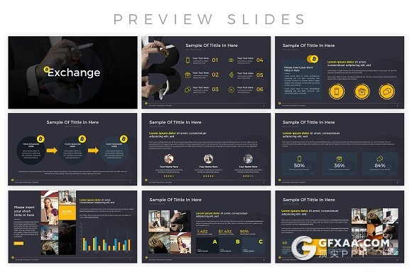 40页比特币虚拟货币交易介绍国外PPT模板 - 顶尖PPT