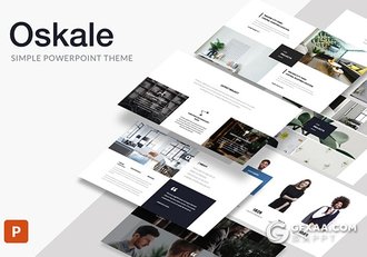 70页极简风格 工作总结公司介绍PPT模板 - 顶尖PPT