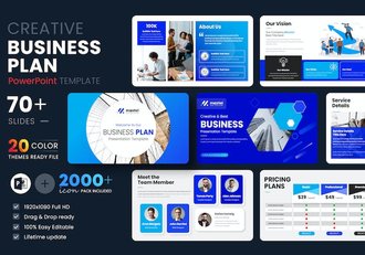 商业创业融资计划书PPT模板 - 顶尖PPT