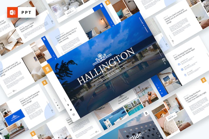 豪华酒店品牌形象宣传展示PPT模板 - 顶尖PPT