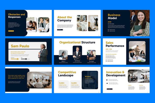 经济报道财务分析业绩展示PPT模板 - 顶尖PPT