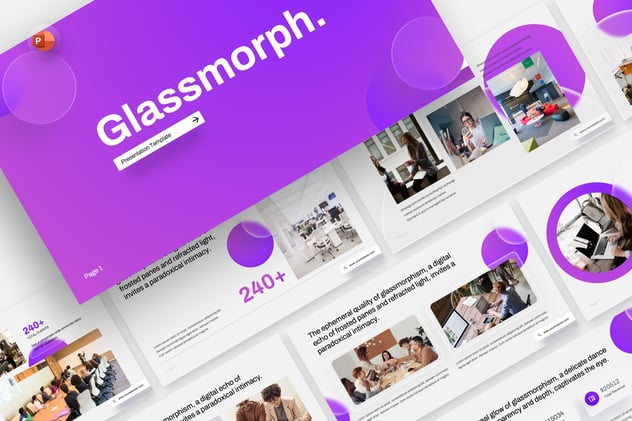 玻璃质感商务通用国外PPT模板 - 顶尖PPT