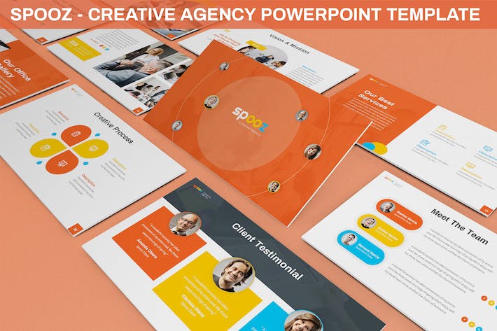 创意机构广告公司团队介绍展示PPT模板 - 顶尖PPT