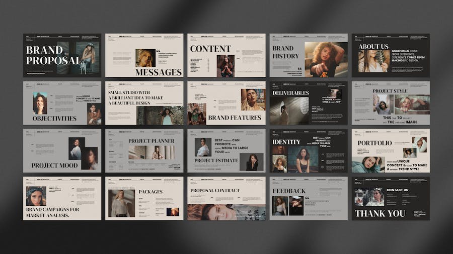 高级复古品牌建设项目提案Keynote模板 - 顶尖PPT