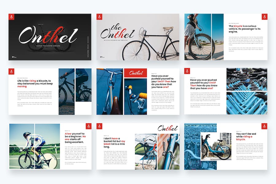 自行车产品详情介绍展示PPT模板 - 顶尖PPT