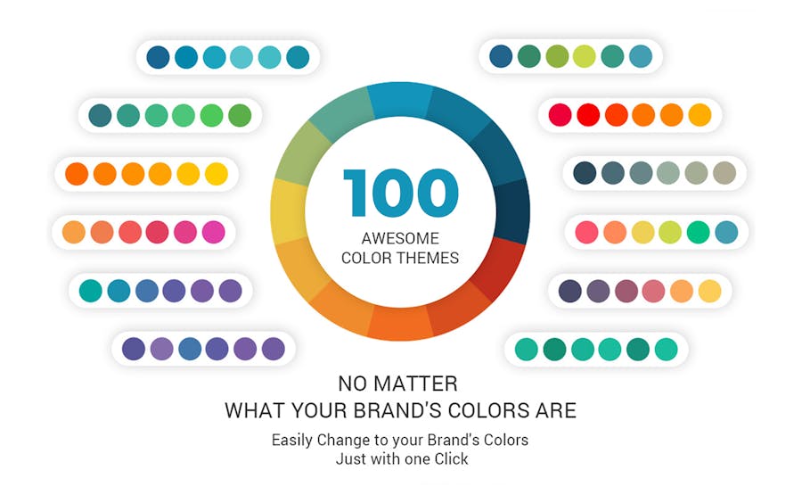 2步骤圆形循环图形PPT模板 - 顶尖PPT