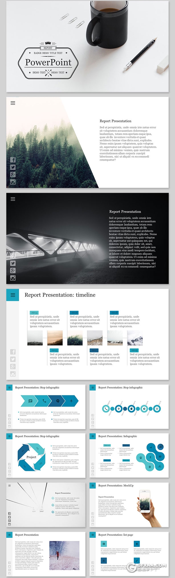 92页简约大气商务风格keynote模板 15种主题配色 - 顶尖PPT