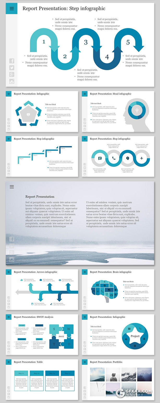 92页简约大气商务风格keynote模板 15种主题配色 - 顶尖PPT