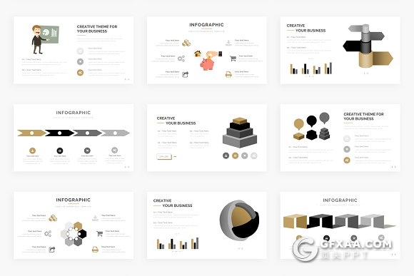 148页简约尊贵 欧美商务风格PPT模板 - 顶尖PPT