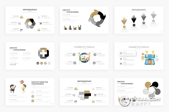 148页简约尊贵 欧美商务风格PPT模板 - 顶尖PPT