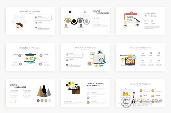 148页简约尊贵 欧美商务风格PPT模板 - 顶尖PPT