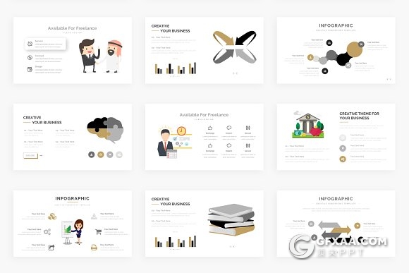 148页简约尊贵 欧美商务风格PPT模板 - 顶尖PPT